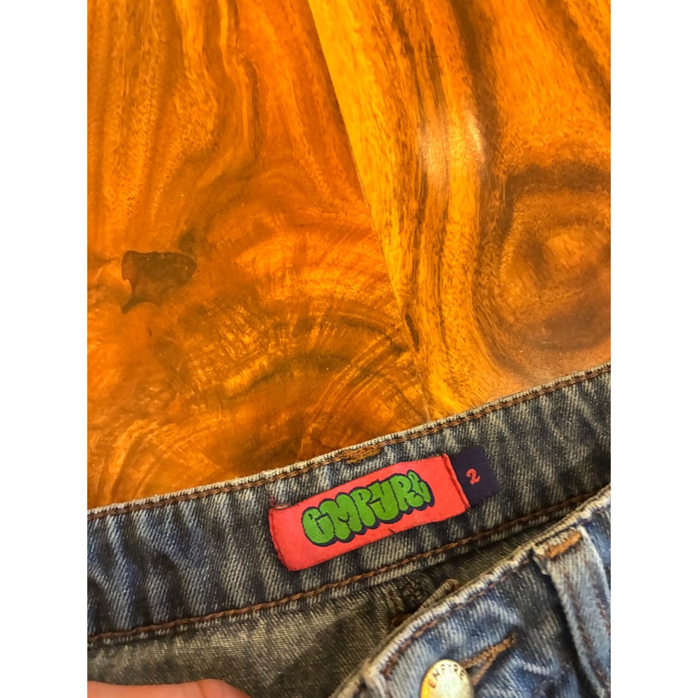 Empyre Tori Cargo Jeans Medium Wash Y2K Vintage Skate Wide Leg Denim‎ Pants Sz 2 - Picture 3 of 11